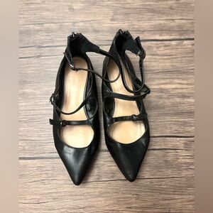 Express Pointed Toe Strappy Flats